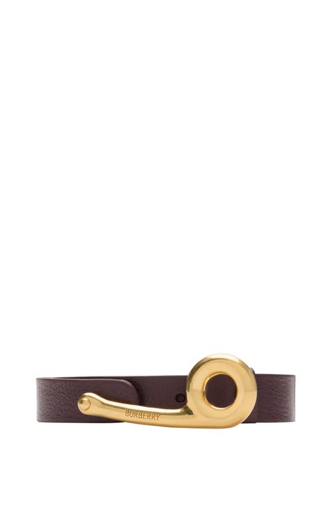 Thin Leather Bridle Belt