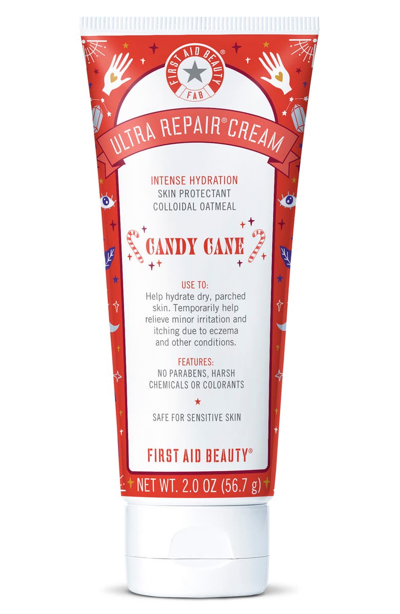 First Aid Beauty Candy Cane Ultra Repair Cream Intense Hydration Face & Body Moisturizer, Main, color,