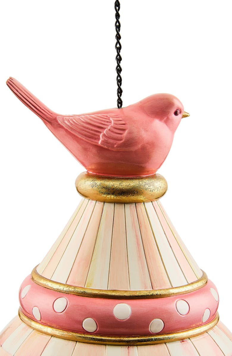 MACKENZIE CHILDS Rosy Check Pendant Bird Feeder, Alternate, color, Rosy