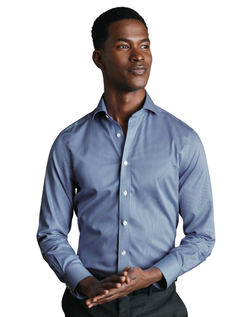 Non-Iron Puppytooth Cutaway Collar Shirt