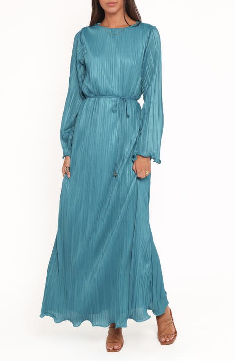 Armena Pleated Long Sleeve Dress