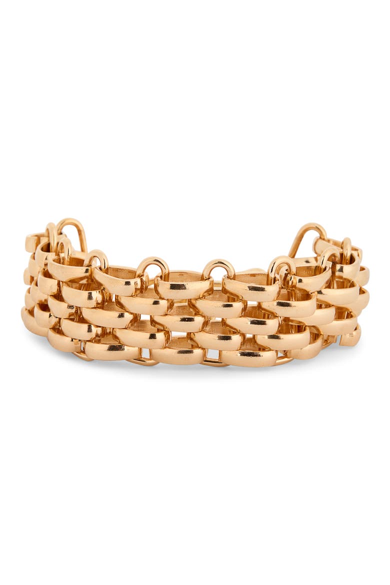 Mesh Chain Bracelet, Main, color, POLISHED GOLD