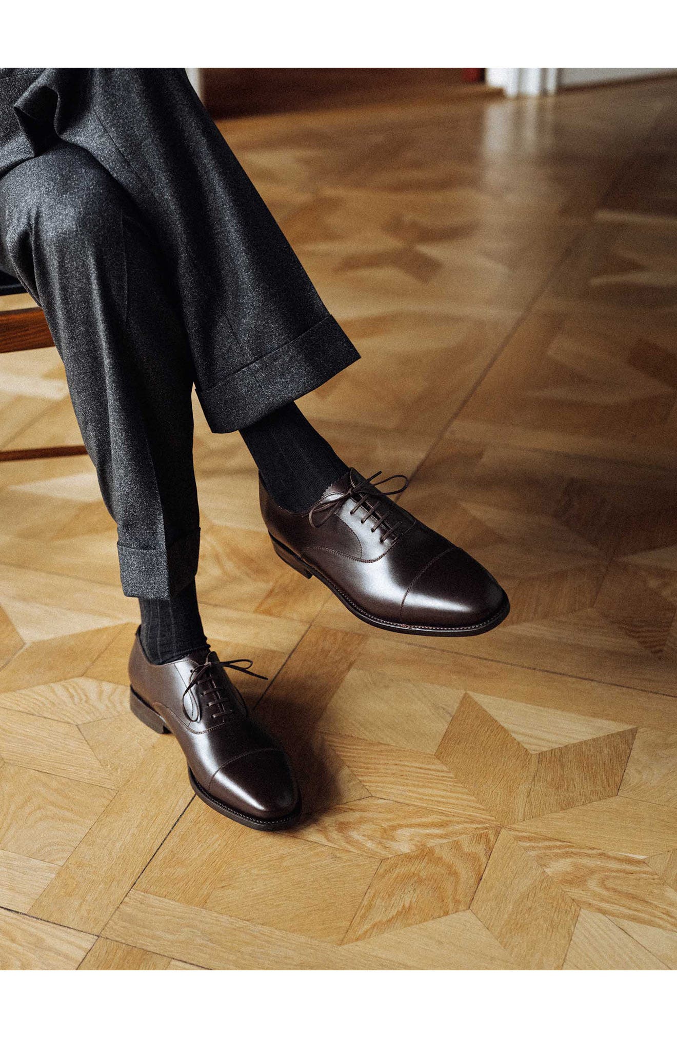 The Cap Toe Oxford, Alternate, color, BROWN CALF