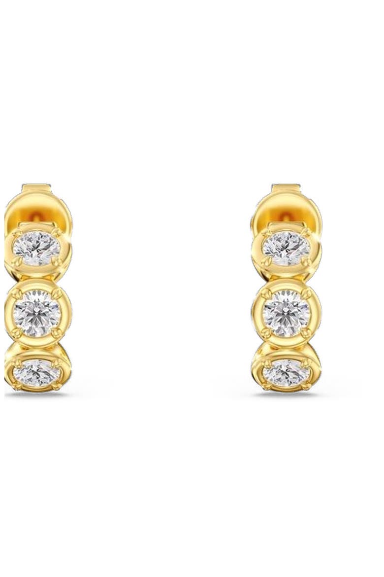 Aura Round Lab Diamond Stuggies in 14K Gold, Alternate, color, Yellow Gold