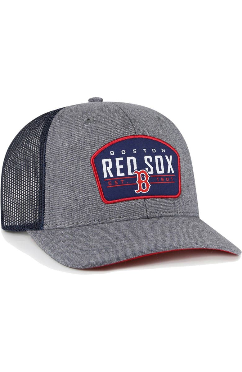 '47 Men's '47 Charcoal Boston Red Sox Slate Trucker Snapback Hat, Alternate, color,