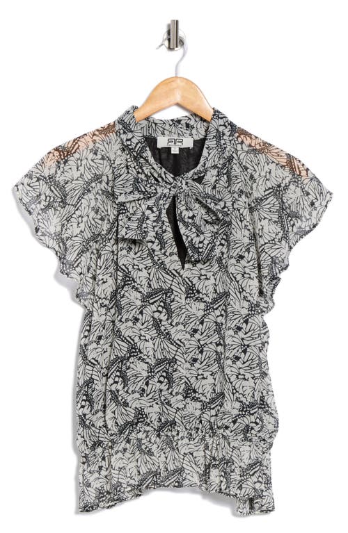 Robert Rodriguez Charmer Ruffle Peplum Top In Black