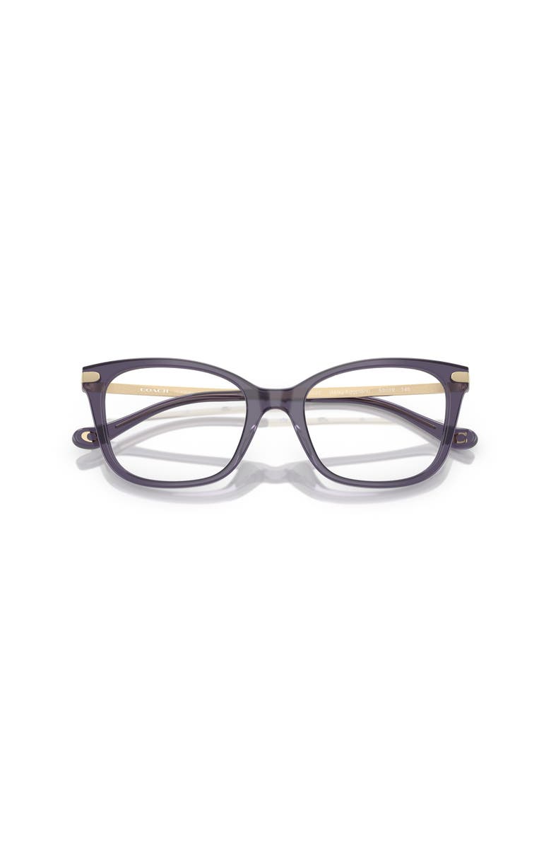 COACH 52mm Square optical glasses, Alternate, color, Violet