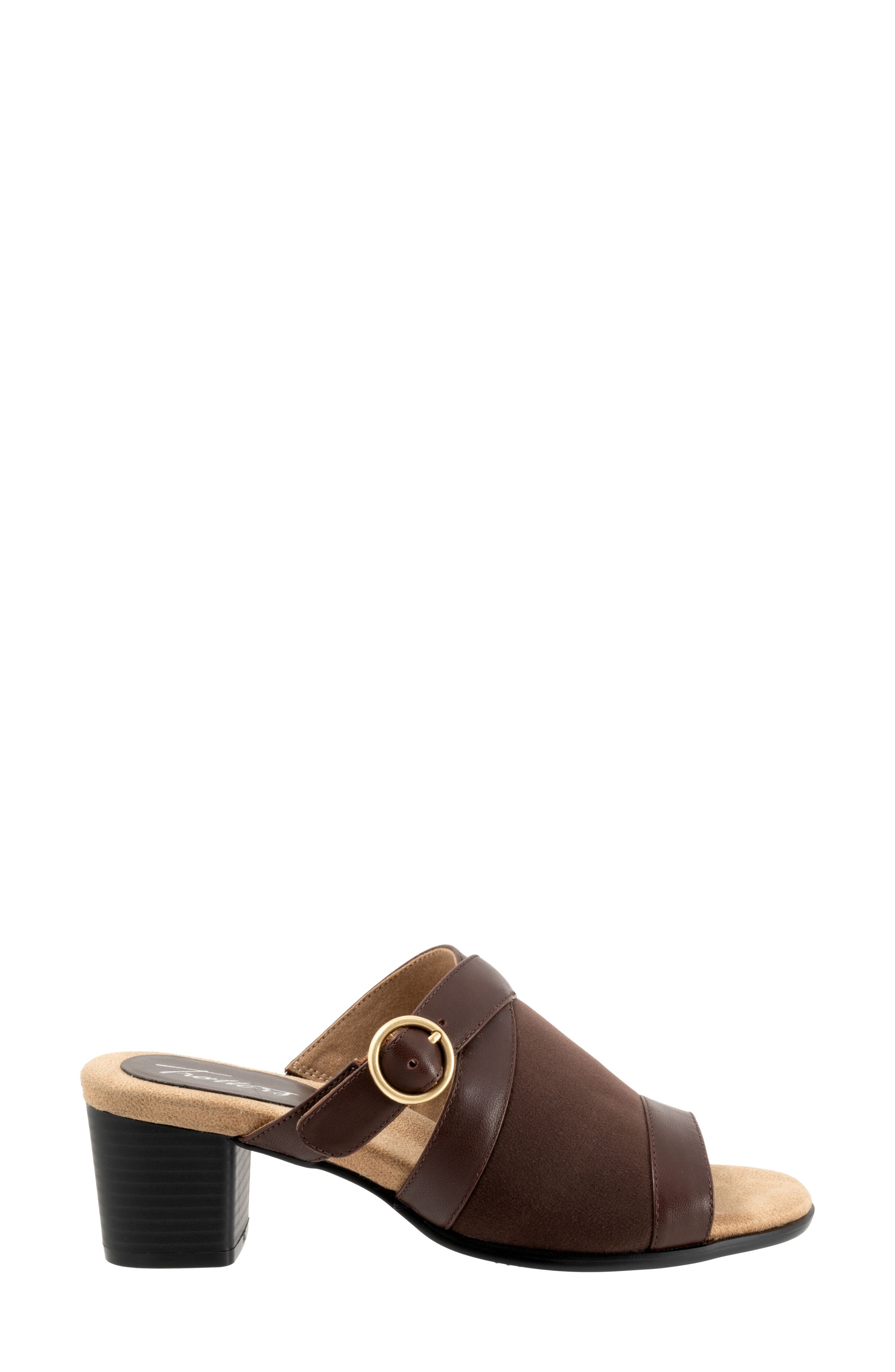 Mitzie Slide Sandal, Alternate, color, DARK BROWN