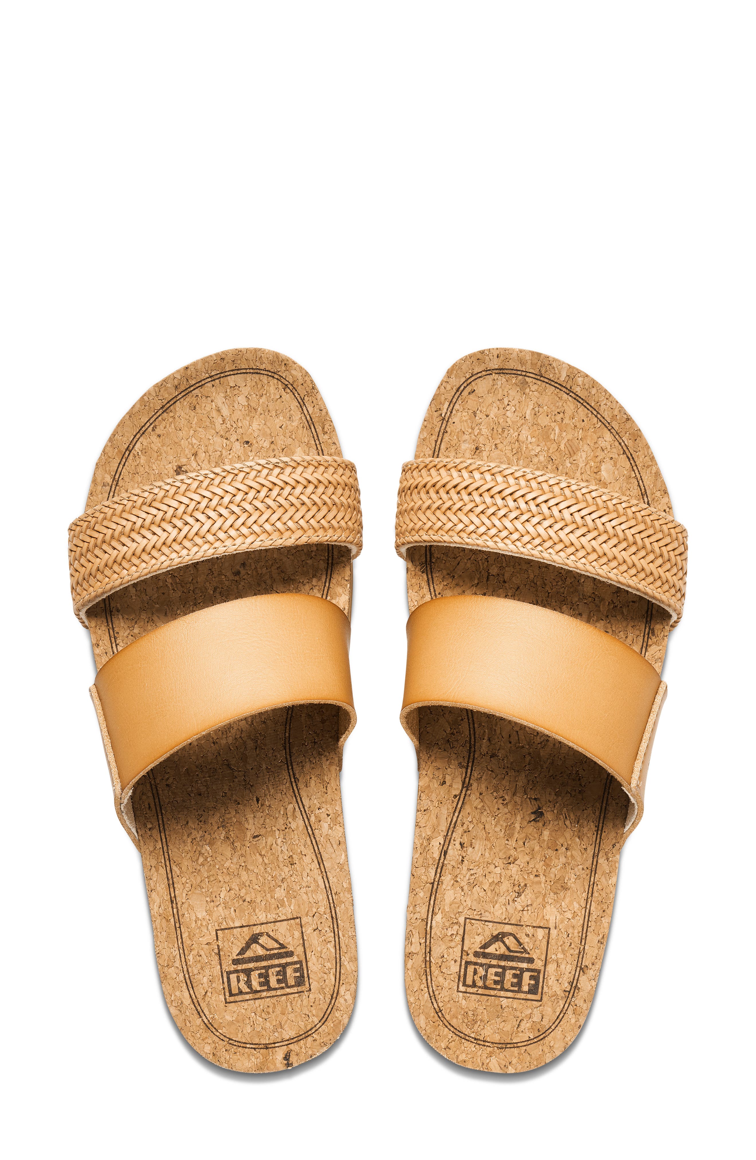 Reef Cushion Vista Hi Slide Sandal, Alternate, color, Natural Braid