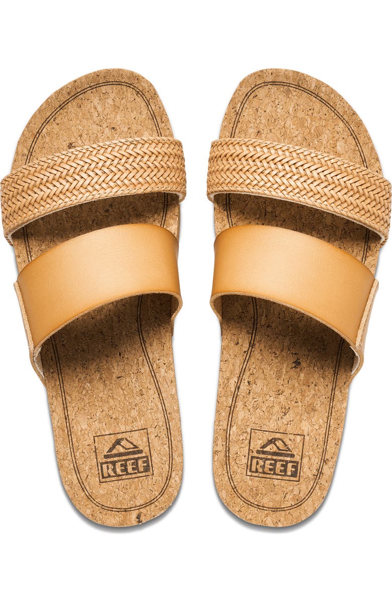 Reef Cushion Vista Hi Slide Sandal, Alternate, color, Natural Braid