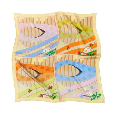 "Seasons in the Park" Silk Scarf