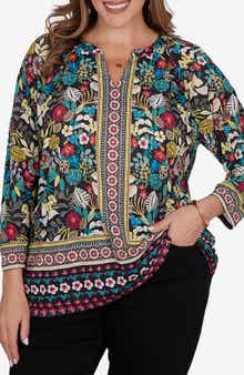 Printed Slub Jersey Top