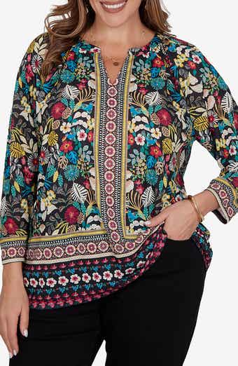 Printed Slub Jersey Top