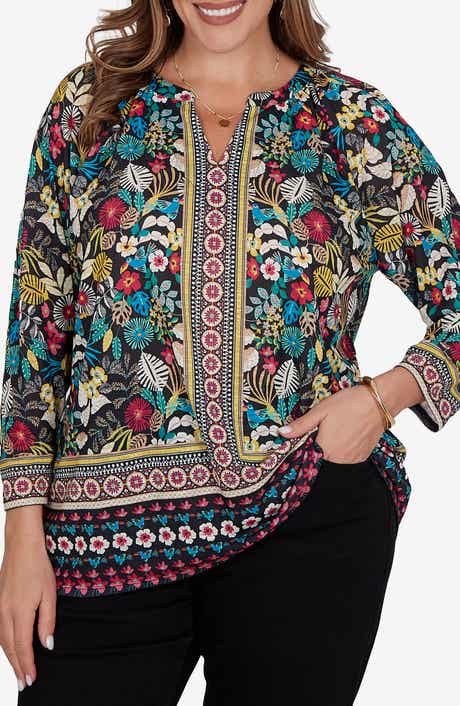 Printed Slub Jersey Top
