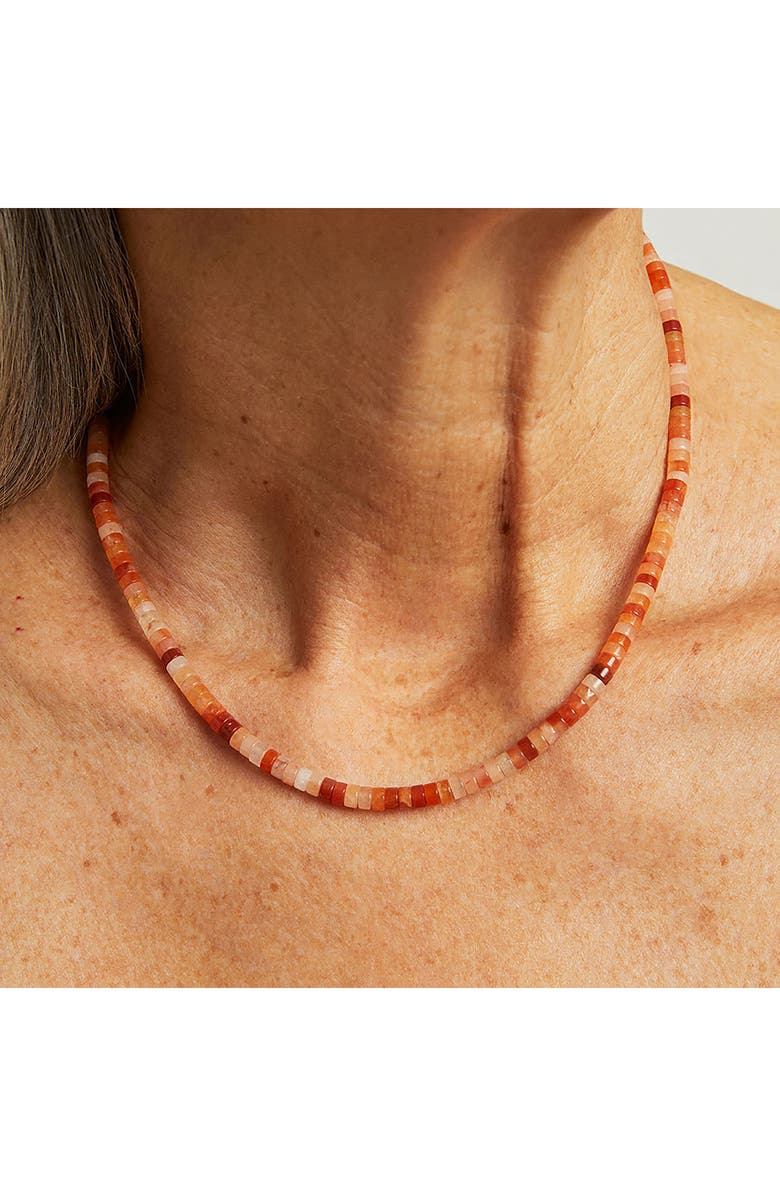 Dean Davidson Sol Beaded Slider Necklace, Alternate, color, Carnelian/ Gold