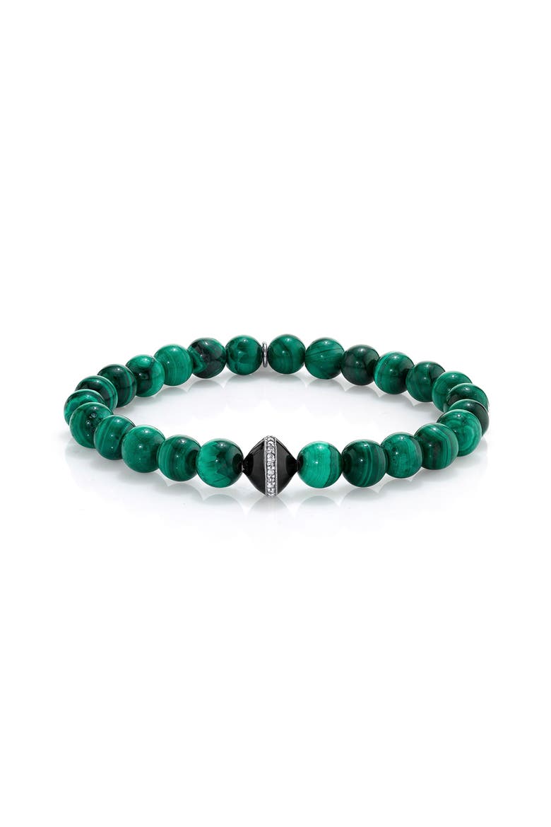 Mr Lowe Bead Bracelet with Bicone Bead, Main, color, Malachite