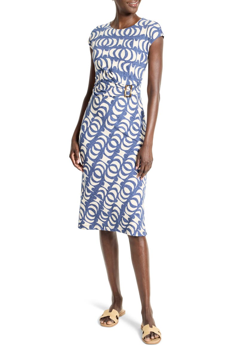 Wren Lunar Eclipse Knit Dress, Main, color, INDIGO MULTI
