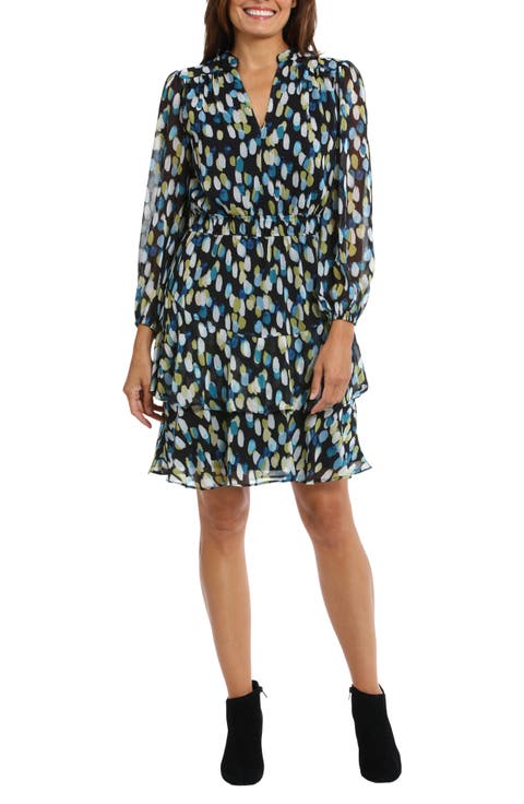 Yuryu Tiered Long Sleeve Dress