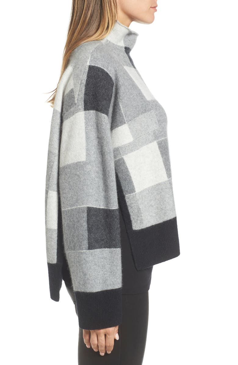 Nordstrom Signature Check Plaid Cashmere Sweater, Alternate, color,