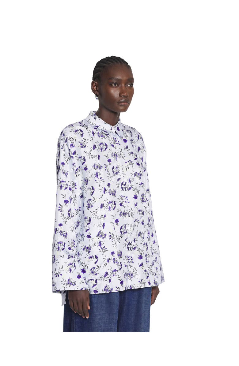 Lanvin Loose-Fit Printed Silk Shirt, Alternate, color, 