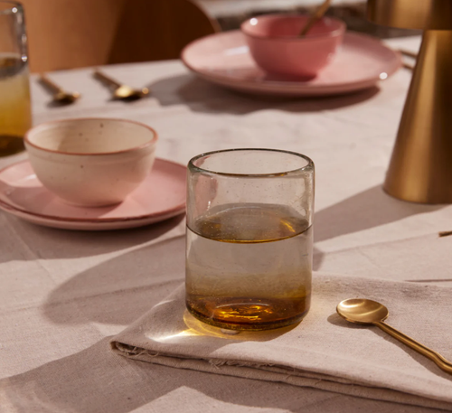 Meso Goods Sofia Ombre Effect Glass In Clear & Amber