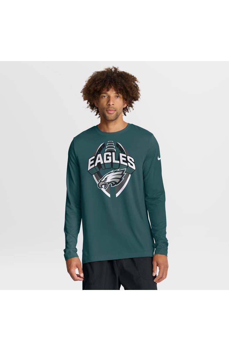 Nike Men's Nike Midnight Green Philadelphia Eagles Primetime Legend Icon Performance Long Sleeve T-Shirt, Main, color, Green