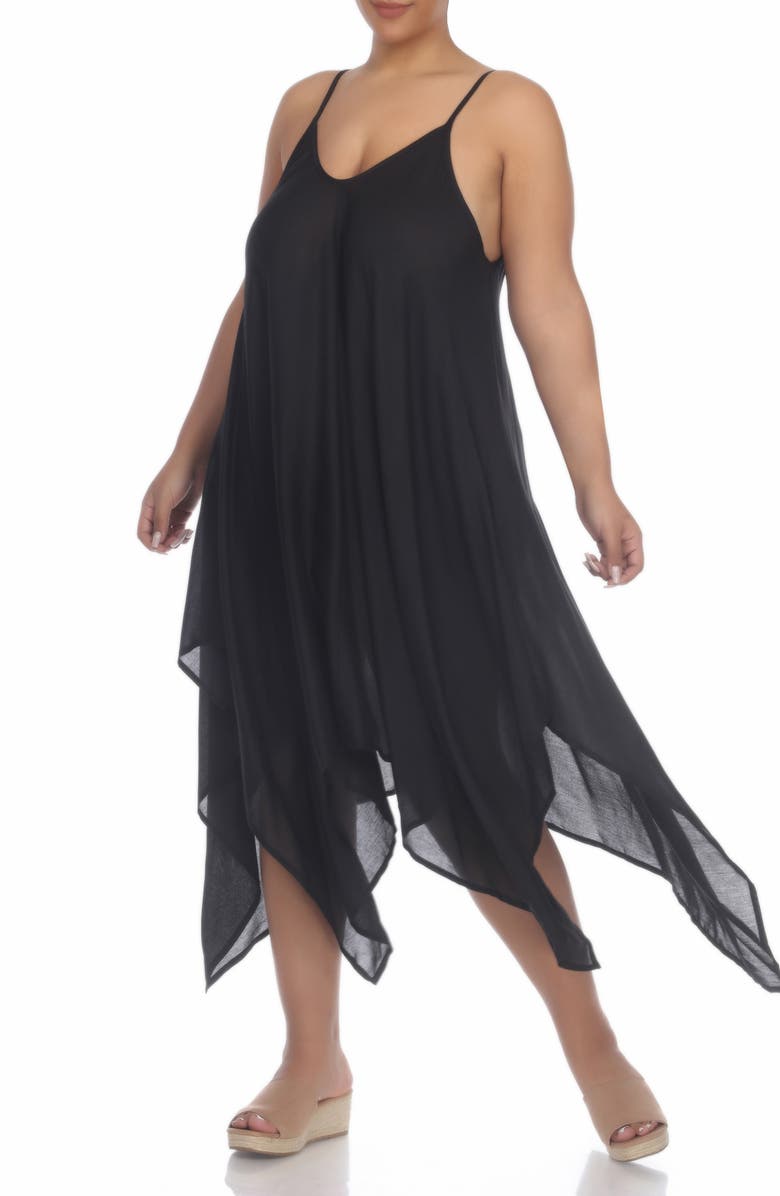 BOHO ME Handkerchief Hem Maxi Dress, Main, color, 