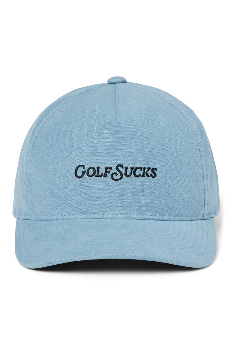 Golf Sucks Six-Panel Snapback Cap, Alternate, color, COPEN BLUE