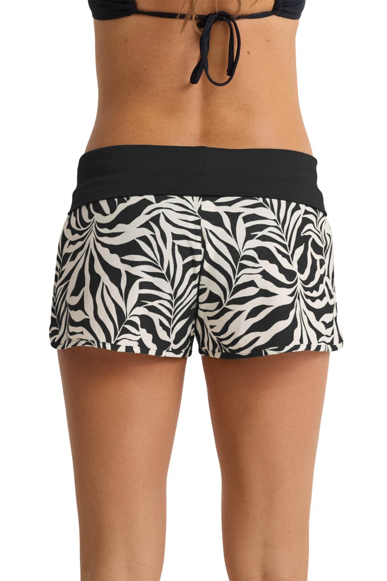 Surfers Paradise Cover-Up Shorts, Alternate, color, BLACK/ WHITE