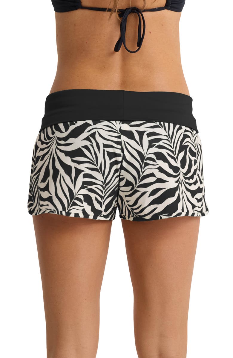Roxy Surfers Paradise Cover-Up Shorts, Alternate, color, Black/ White