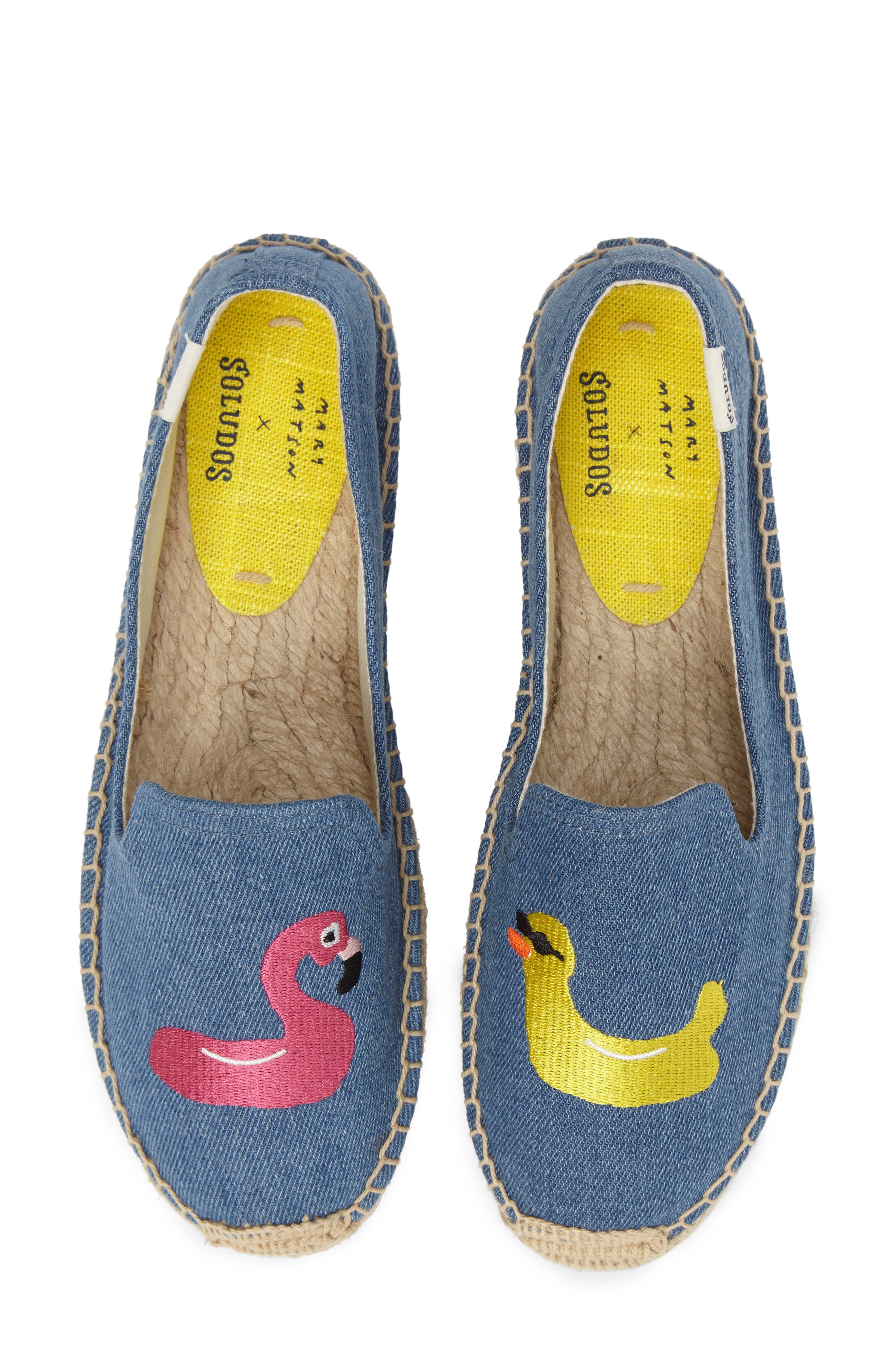 Soludos Embroidered Espadrille, Main, color, 