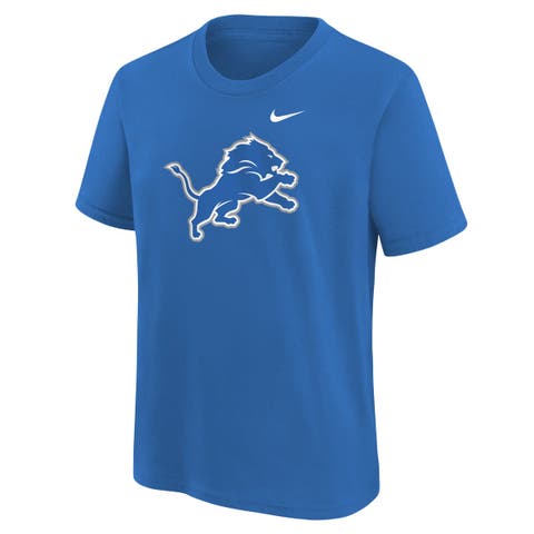 Youth Nike  Blue Detroit Lions Logo T-Shirt