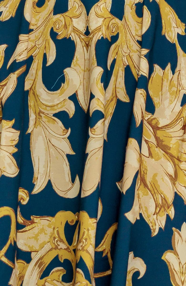 FLYING TOMATO Square Neck Midi Dress, Alternate, color, Blue