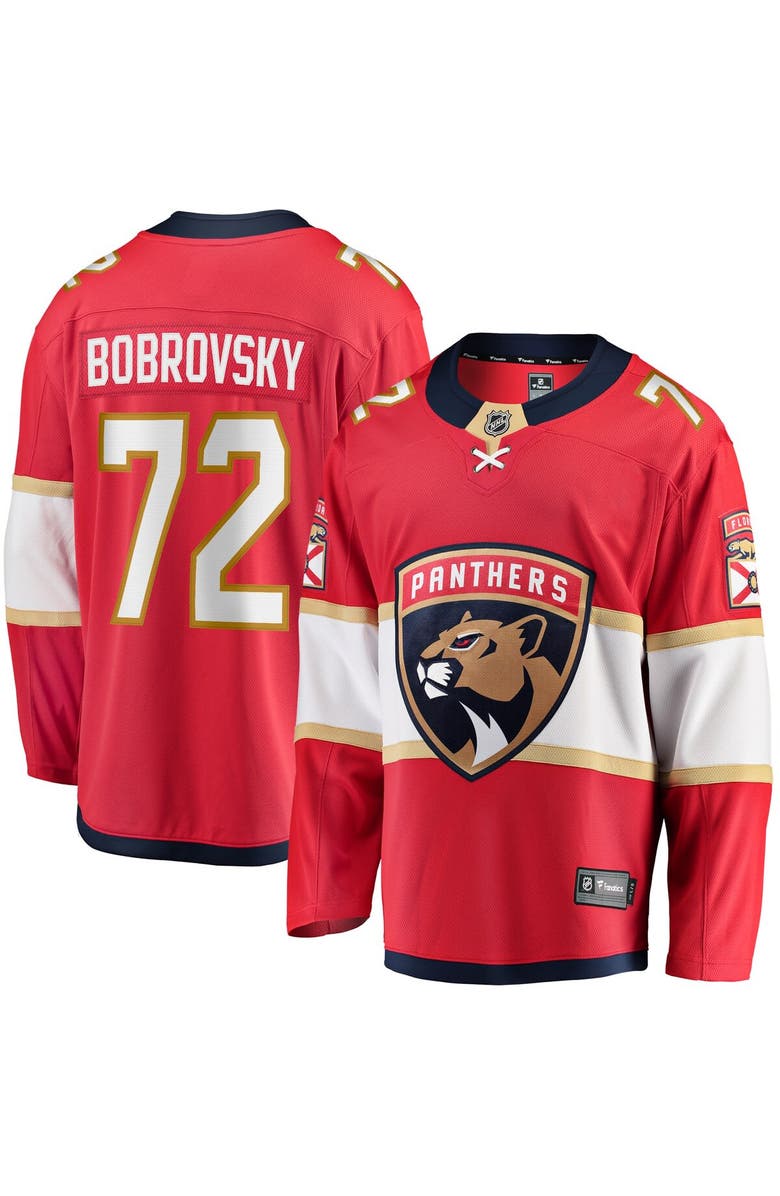 FANATICS Men's Fanatics Sergei Bobrovsky Red Florida Panthers Breakaway Player Jersey, Main, color, Red