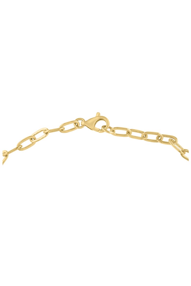 Diamond Link Paper Clip Chain Bracelet, Alternate, color, GOLD