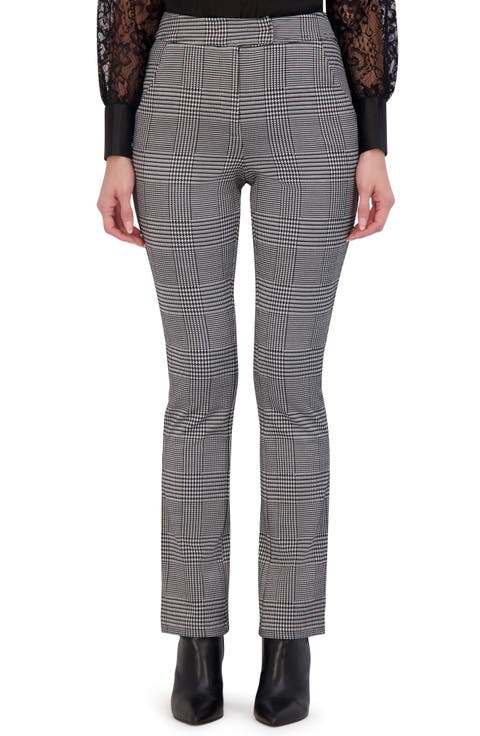 Plaid Knit Mini Bootcut Pants
