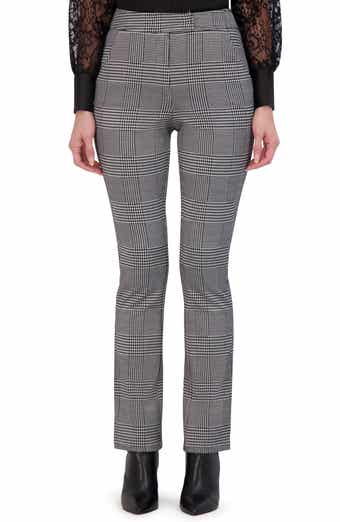 Plaid Knit Mini Bootcut Pants