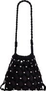 SANDRO Studded net mesh bag