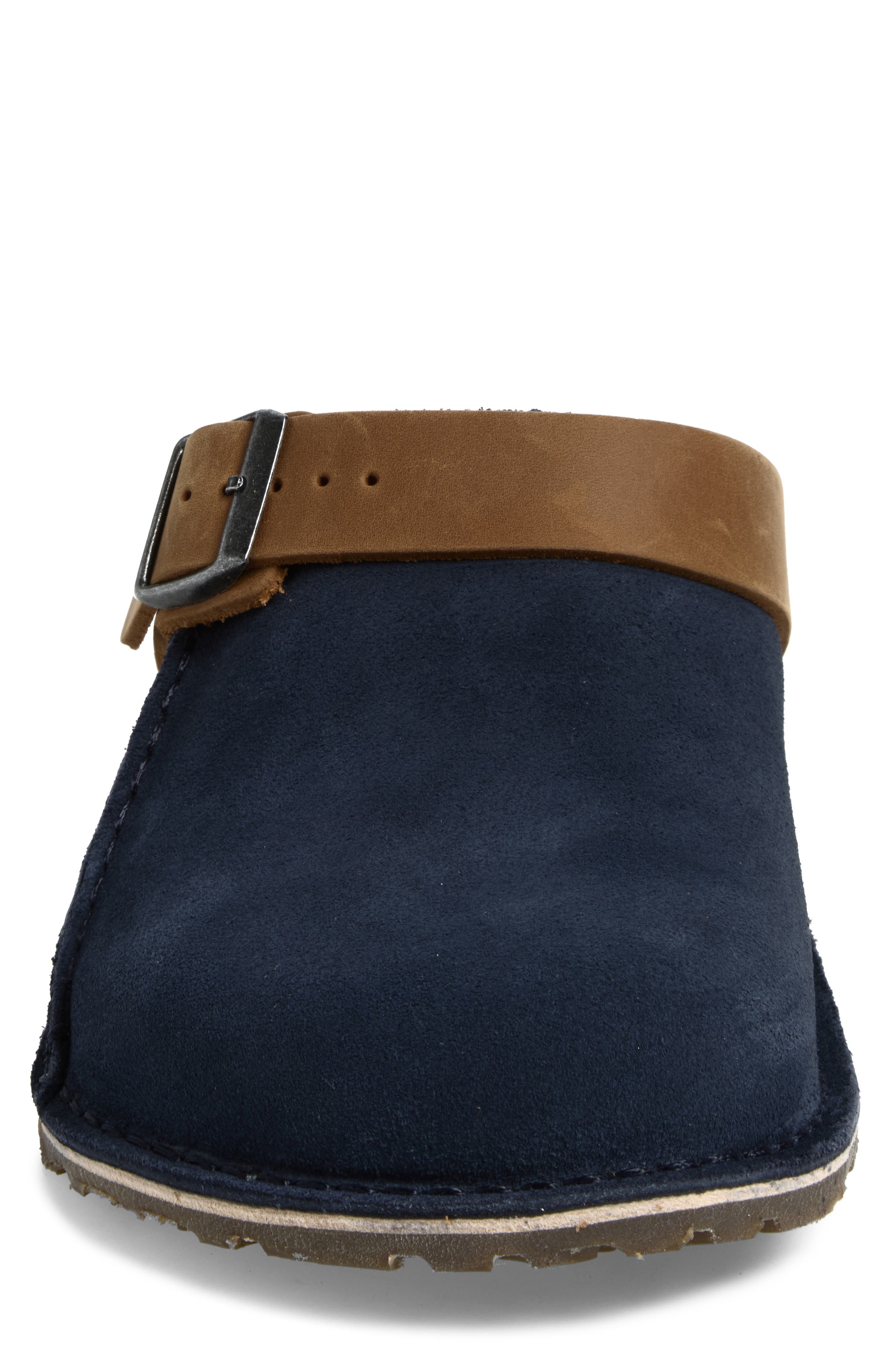 Lutry 365 Leather Clog, Alternate, color, NAVY/ COGNAC
