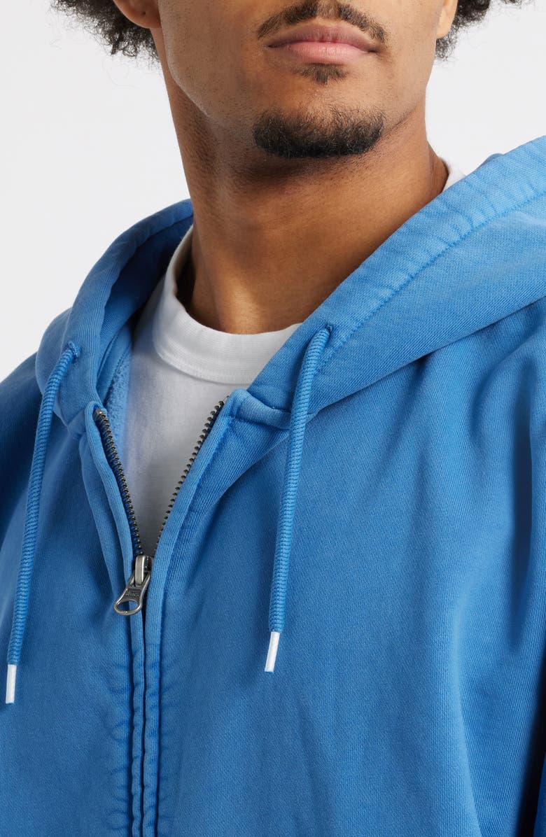 Vans Oversize Fleece Zip Hoodie, Alternate, color, True Blue