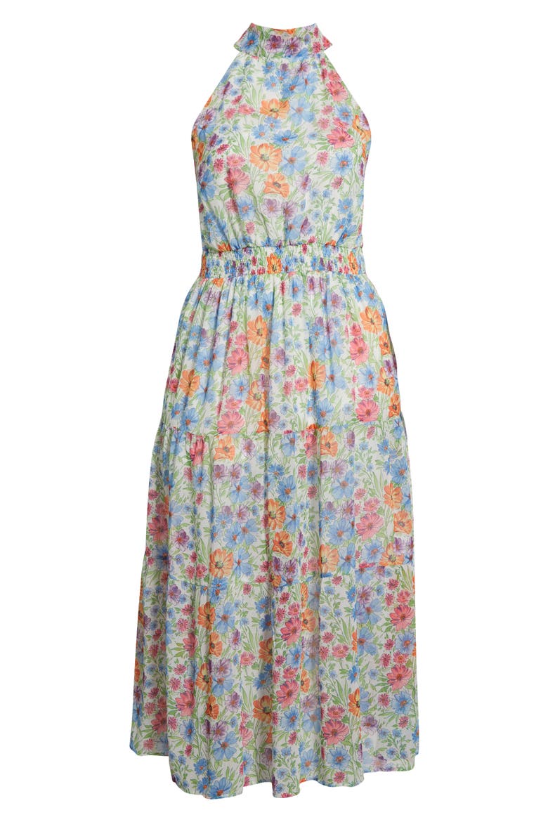 Ezia Garden Jetter Maxi Dress, Alternate, color, BLUE/ PINK/ YELLOW