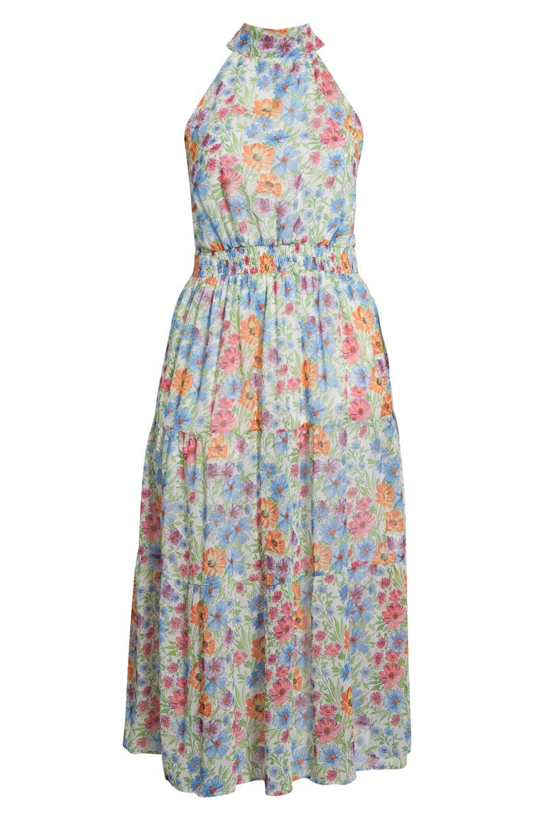 SUGARLIPS Ezia Garden Jetter Maxi Dress, Alternate, color, Blue/ Pink/ Yellow