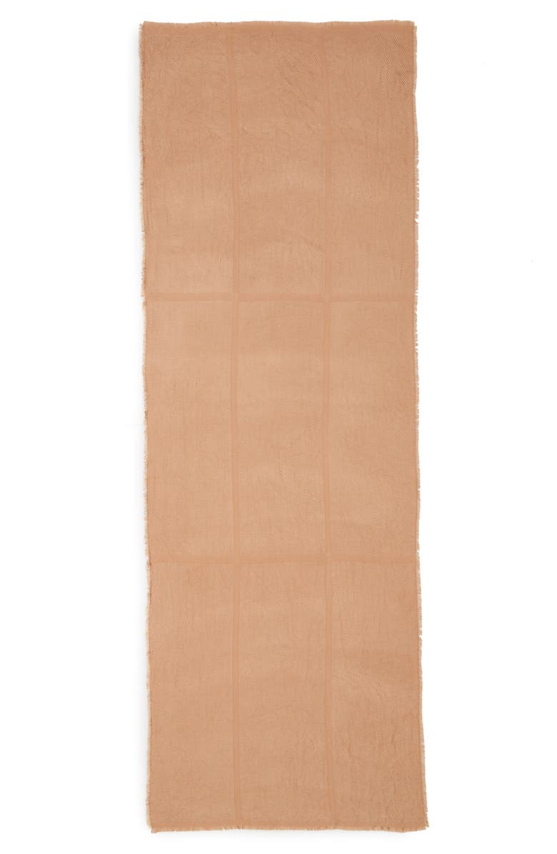 Sole Society Raw Edge Scarf, Alternate, color, Camel