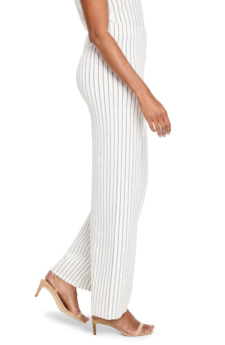 NIC+ZOE Destination Stripe Wide Leg Knit Pants, Alternate, color, White Multi