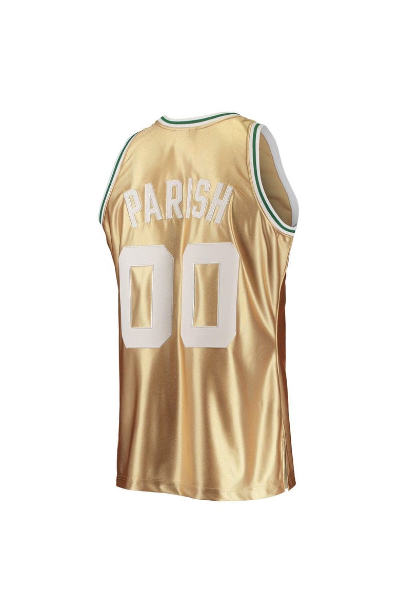 Mitchell & Ness Men's Mitchell & Ness Robert Parish Gold Boston Celtics 75th Anniversary 1985-86 Hardwood Classics Swingman Jersey, Alternate, color, 
