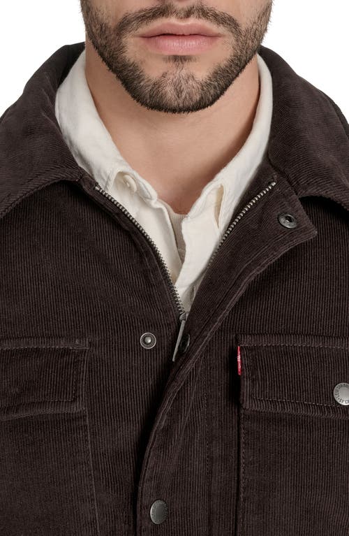 Levi's Corduroy Insulated Zip-up Jacket In Brown