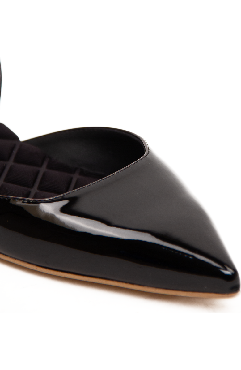 Aera Jackie vegan slingback flat sandal, Alternate, color, Black Patent