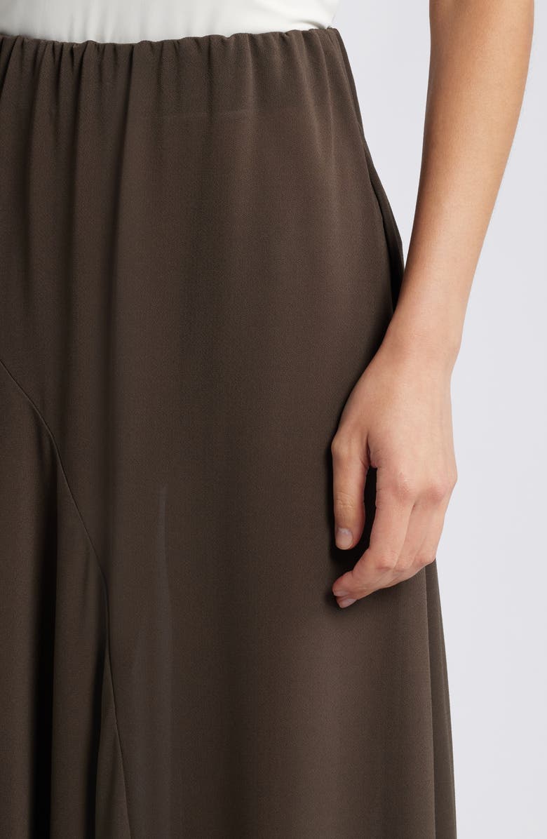 Faithfull the Brand Lintu Asymmetric Skirt, Alternate, color, Chocolate Brown