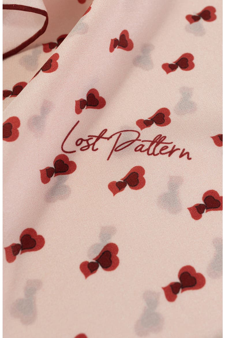Twin Hearts Silk Bandana, Alternate, color, BLUSH