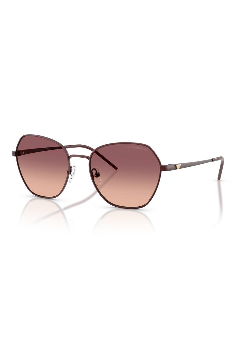 55mm Irregular Sunglasses, Alternate, color, BORDEAUX / PINK VIOLET